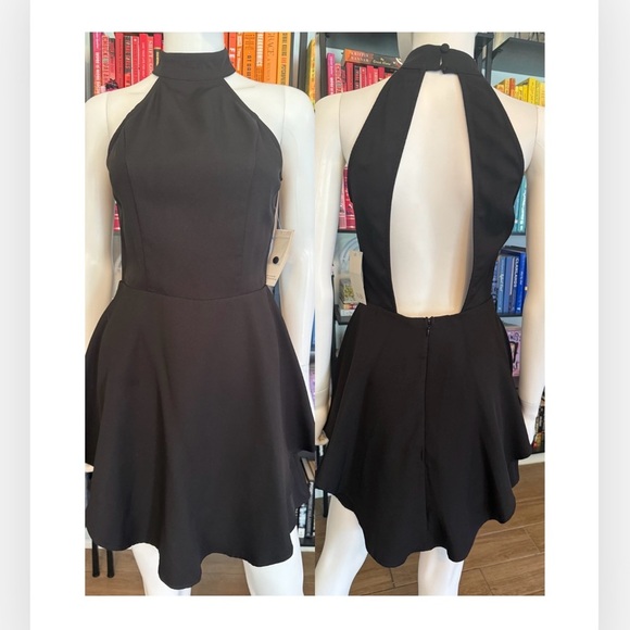 Tobi Dresses & Skirts - NWT Tobi Black Halter Fit and Flare Cocktail Dress